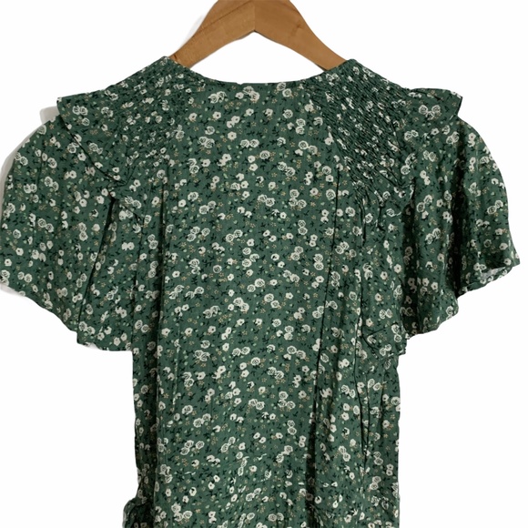 Trendy Green Dress with Flowers - Picture 6 of 13